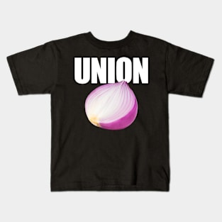 Union Funny Misspelled Onion Kids T-Shirt